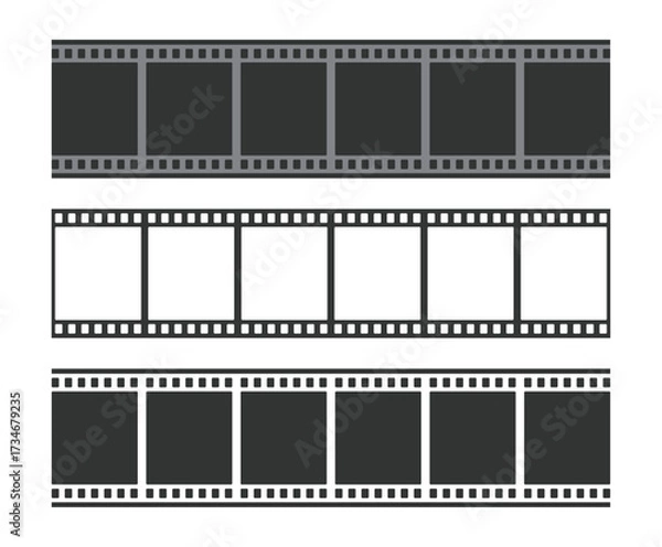 Obraz Film Strip Icon Set  Movie Frame Vector Illustration