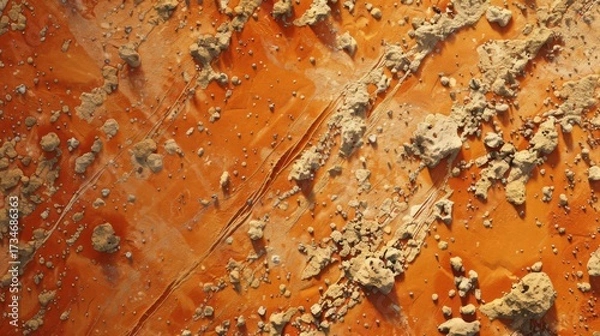 Obraz clay court surface detail with ball bounce marks and dust