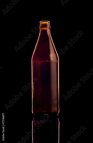 Obraz empty bottles isolated on black