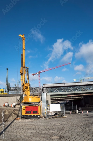 Fototapeta Baustellenfahrzeug