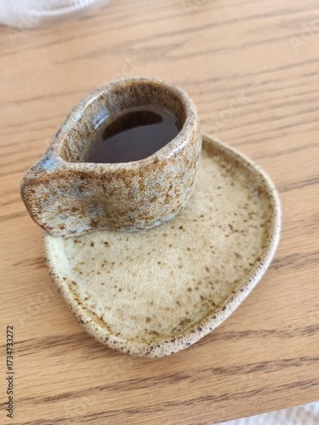 Obraz Minimalist organic ceramic tableware for the kitchen