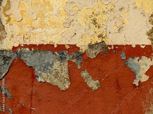 Fototapeta Wand und Gebäudeschäden