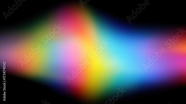 Fototapeta Abstract rainbow blurred gradient background with vibrant colors, multicolor soft glow texture, dreamy gradient light effect, modern colorful backdrop for design and digital art.
