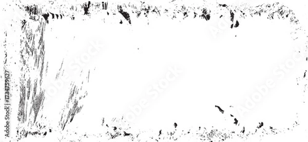 Fototapeta Scratched Frame. Grunge Urban Background Texture Vector. Dust Overlay. Distressed Grainy Grungy Framing Effect. Distressed Backdrop Vector Illustration. EPS 10.