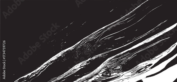 Fototapeta Vector brush stroke texture. Distressed uneven grunge background. Abstract vector illustration. Overlay over any design to create interesting effect and depth. Black isolated on white. EPS10