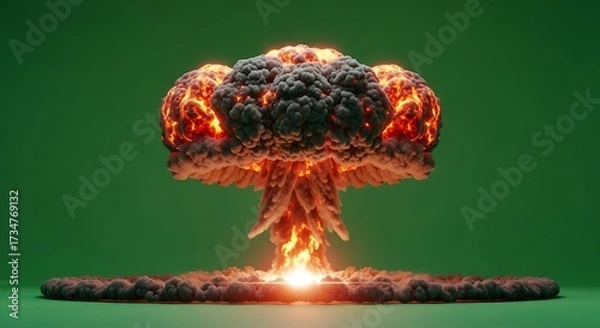 Fototapeta Atomic Bomb Explosion Image.