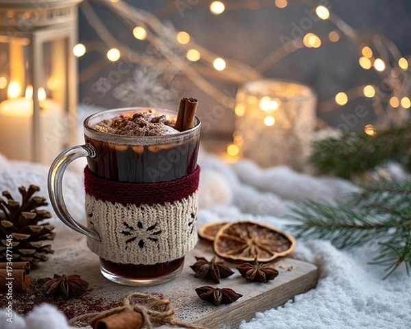 Fototapeta New Year's mulled wine