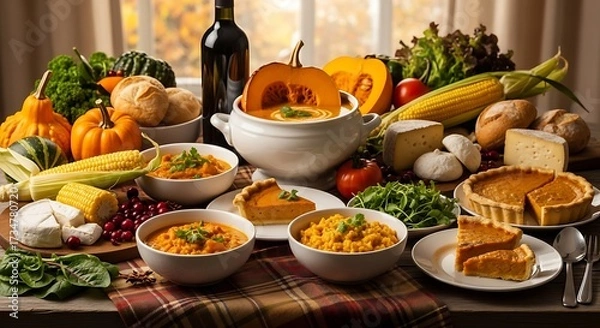 Obraz Autumn Harvest Thanksgiving Feast.