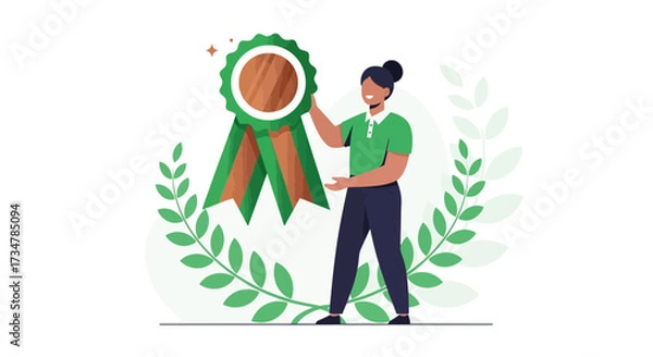 Fototapeta Achieve Brilliance: Winning Concept Depicting Success, Reward, and Recognition for Excellence