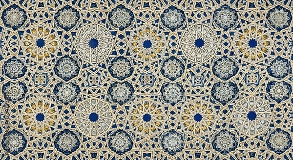 Obraz Intricate Mosaic Pattern with Geometric and Floral Motifs