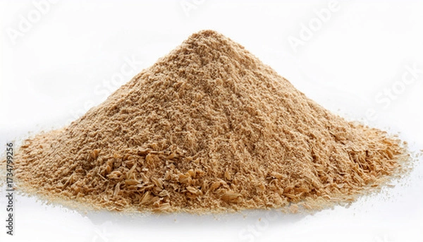 Obraz Wheat Bran Isolated On White Background