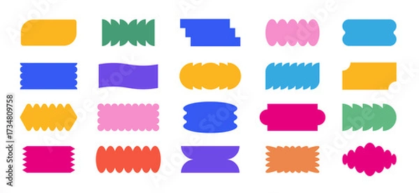 Obraz Colorful abstract geometric shape collection