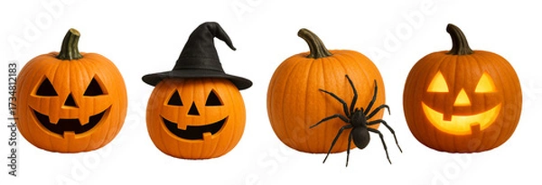 Obraz set of Halloween pumpkins