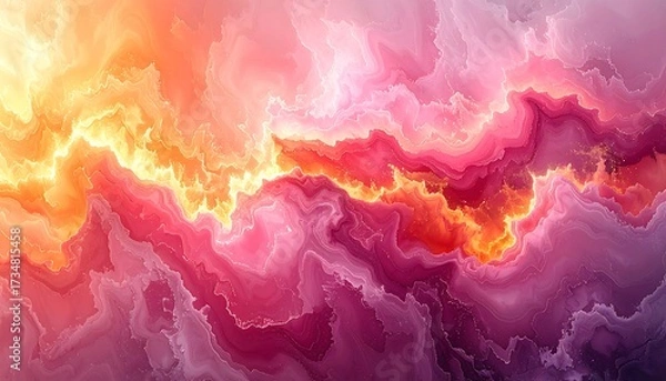 Obraz A vibrant, swirling design of warm and cool colors creates a dynamic and abstract visual.