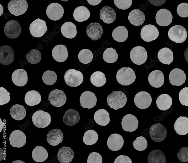 Fototapeta Seamless pattern in irregular art polka children is print dots for textiles and surface design. High quality illustration