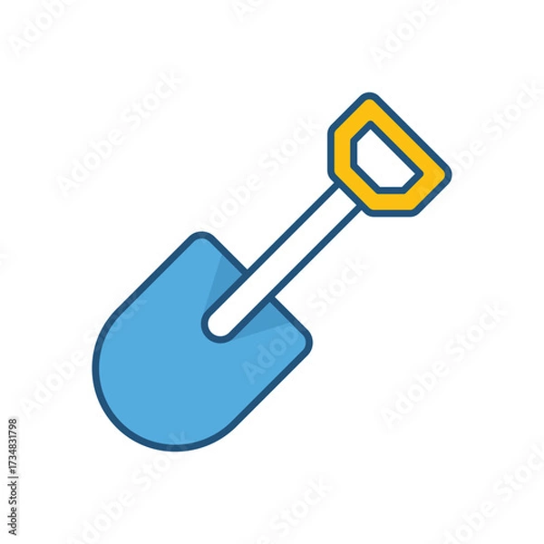 Fototapeta Spade Color Line Icons � Flat Outline Style Vector Collection
