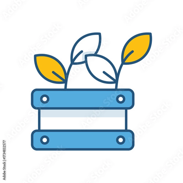 Fototapeta Garden Bed Color Line Icons � Flat Outline Style Vector Collection