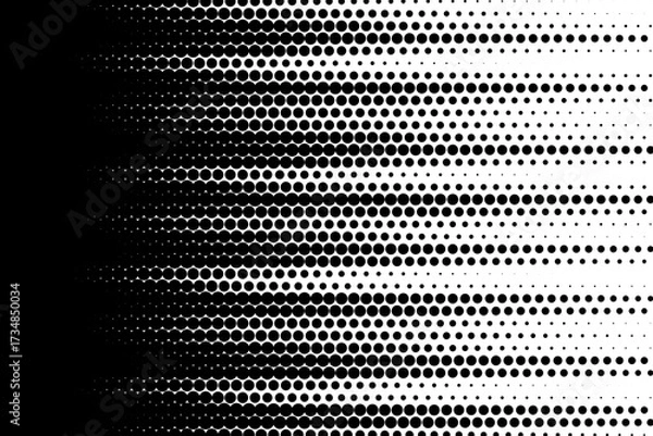 Fototapeta Halftone design featuring gradient texture in monochrome colors