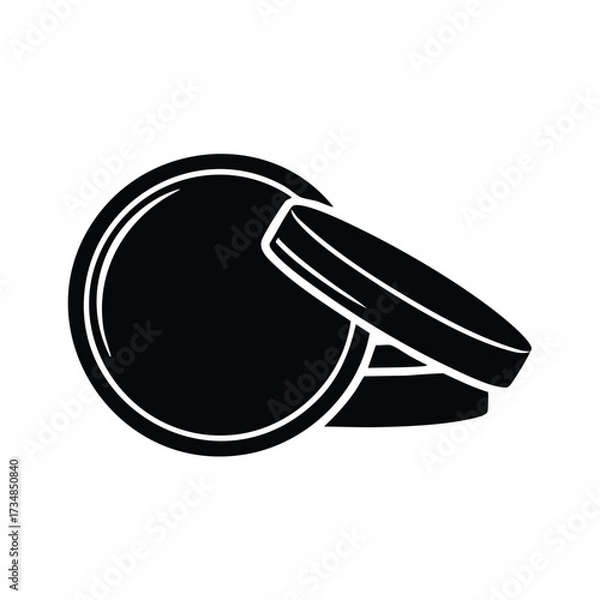 Fototapeta Stacked round containers with lids, made of durable material, used for storing and organizing small items or food in kitchens or offices