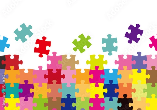 Fototapeta ジグソーパズル　カラフル