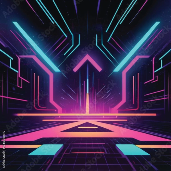 Fototapeta Colorstorm Geometry: 2026 Pop Abstraction