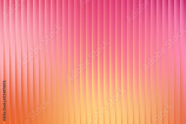 Fototapeta A captivating gradient of vertical lines, transitioning from vibrant pink to warm orange, creating a visually stunning and dynamic abstract background pattern