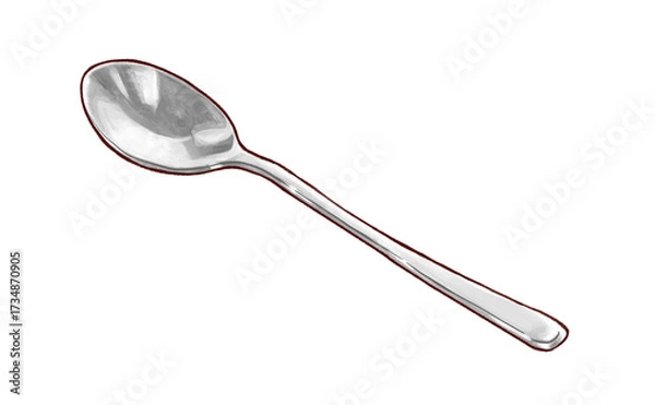 Obraz スプーンの手描きイラスト