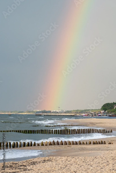 Obraz rainbow on the beach