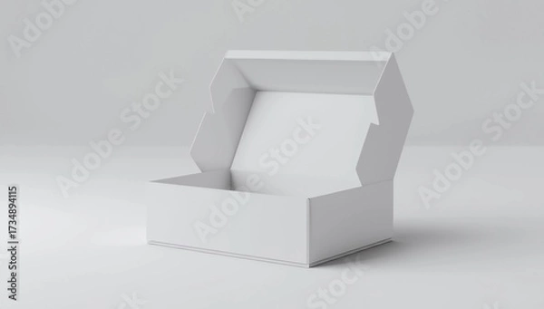 Fototapeta 3d illustration, paper, mockup, open, opened, pack,