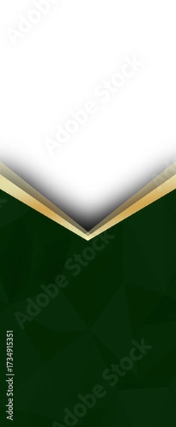 Fototapeta Elegant Green & Gold Accents, Soft Abstract Shapes, For Banner Transparent PNG Shape 