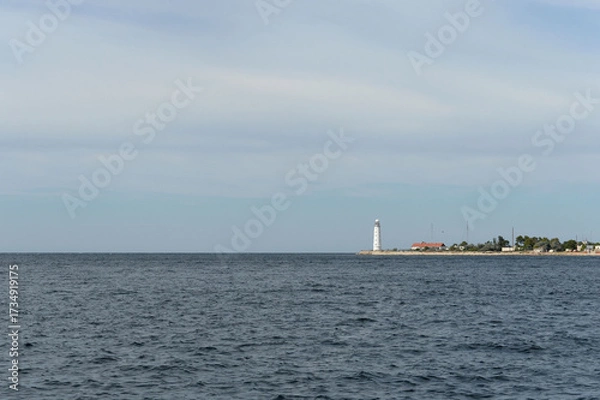 Fototapeta The Chersonesos Lighthouse in Sevastopol, built in 1816.