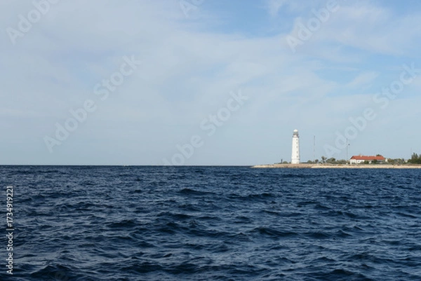Fototapeta The Chersonesos Lighthouse in Sevastopol, built in 1816.