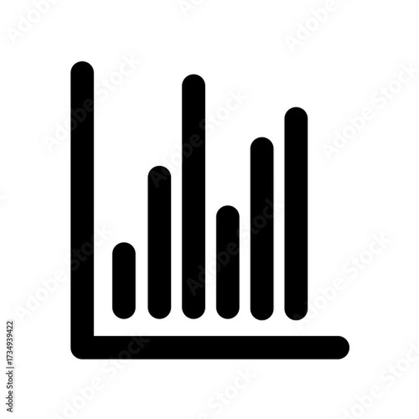 Fototapeta simple chart icon