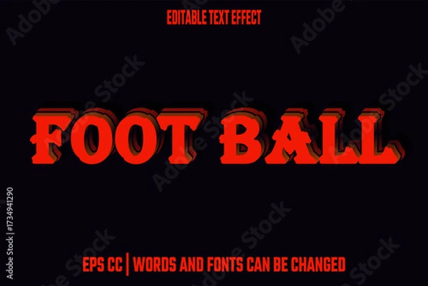 Obraz editable football text effect
