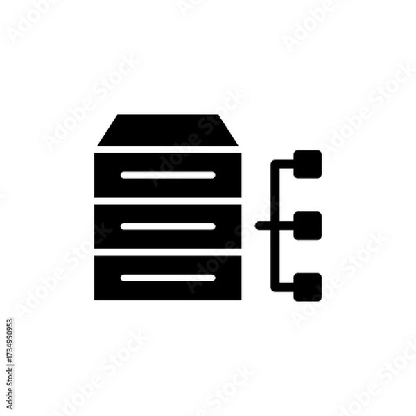 Fototapeta Database icon vector for web and mobile app. database sign and symbol