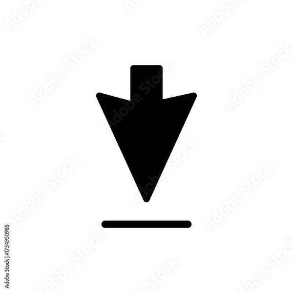 Fototapeta Download icon vector for web and mobile app. Download sign and symbol
