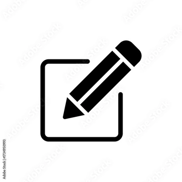 Fototapeta Edit icon vector for web and mobile app. edit document sign and symbol. edit text icon. pencil. sign up