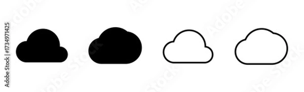 Fototapeta Cloud icon set. cloud vector icon