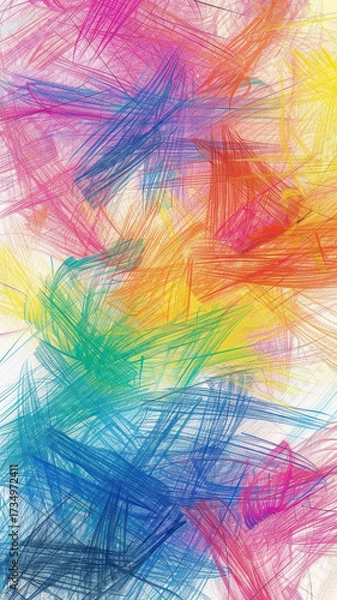 Obraz Vibrant Abstract Paint and Line Backgrounds