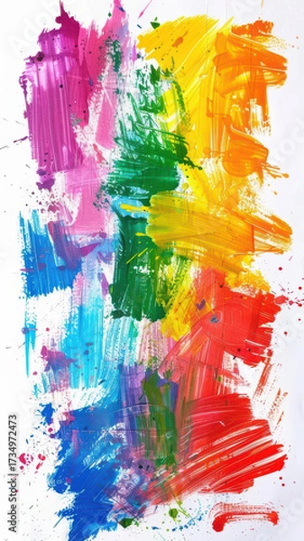 Obraz Vibrant Abstract Paint and Line Backgrounds