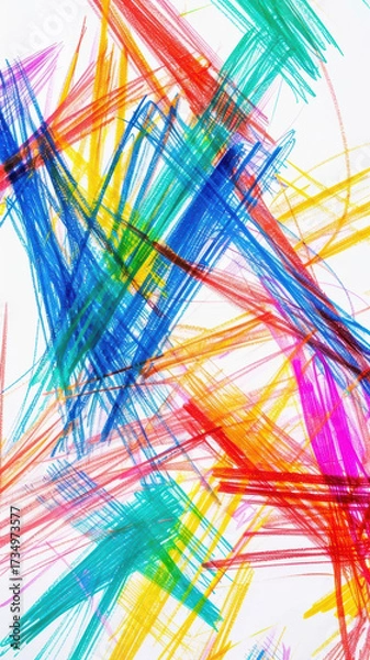 Obraz Vibrant Abstract Paint and Line Backgrounds