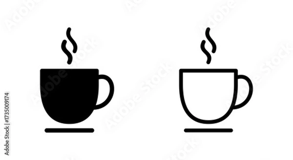 Obraz coffee cup icon symbol for apps and websites. cup a coffee sign and symbol