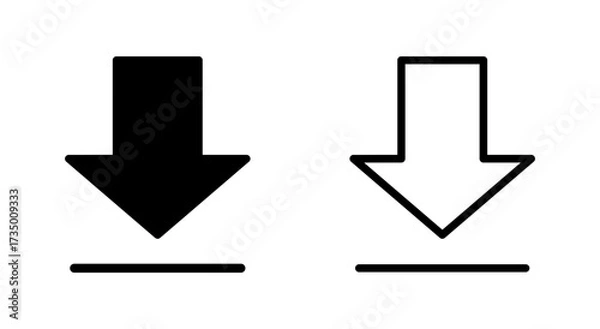 Obraz Download icon symbol for apps and websites. Download sign and symbol