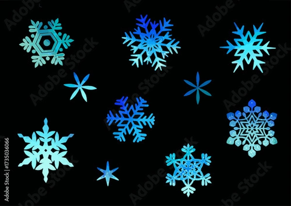 Obraz 雪の素材セット