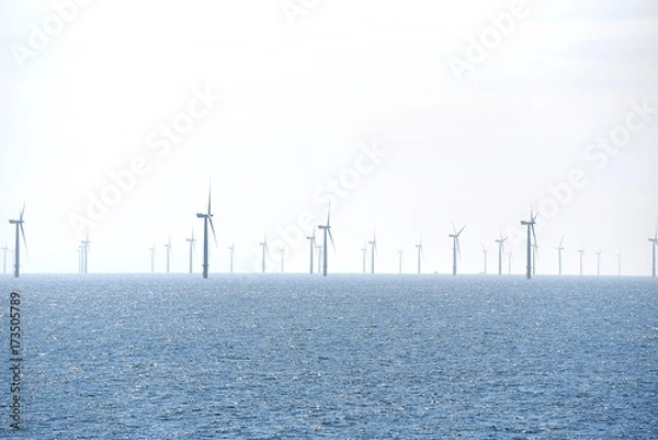 Obraz Wiatraki na morzu