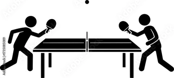 Obraz Table Tennis, Ping Pong Match, and Sport Competition Icon