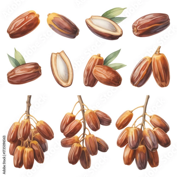 Obraz hazelnuts isolated on white background folded triangle
