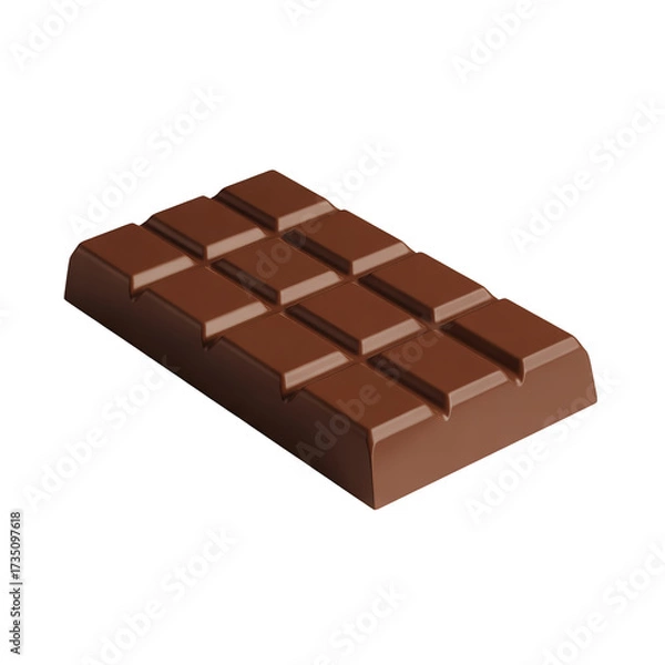 Obraz Isolated Chocolate Bar with Nuts ready to eat for snack, candy, dessert or ingredient
