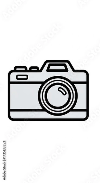 Fototapeta Simple illustration of a digital camera, capturing moments and memories with precision.