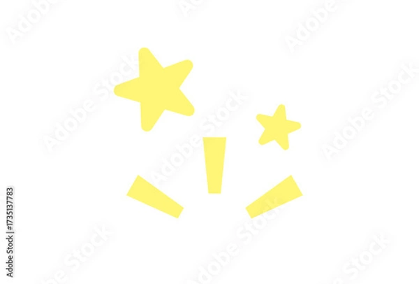 Obraz 明るく弾ける星のイメージイラスト